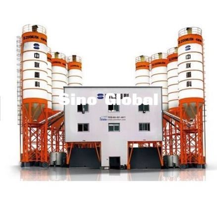 줌리언 HZS180 콘크리트 계량 장치 205KW 발전소 180 M3/H 능력